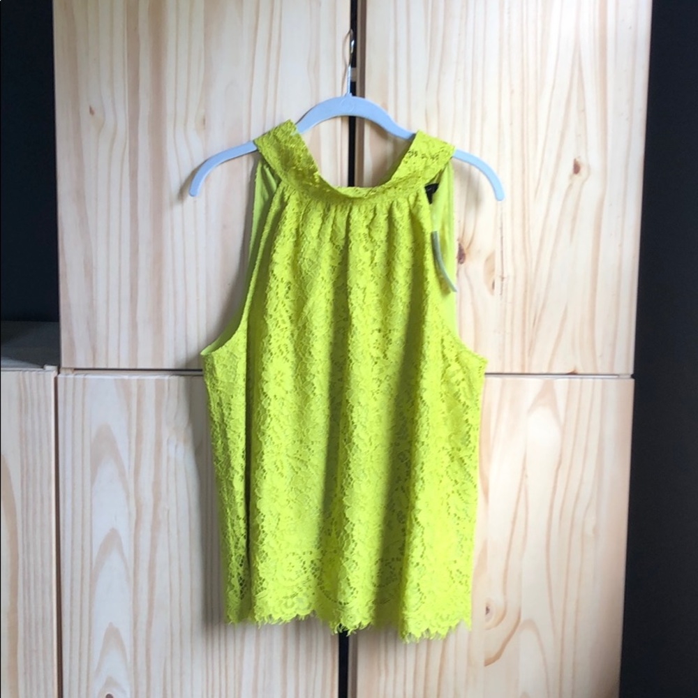 J.Crew lace tie neck sleeveless blouse